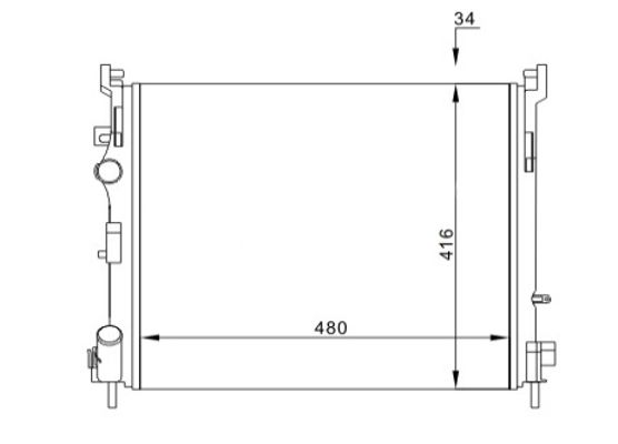 Kühler, Motorkühlung HART 603 921