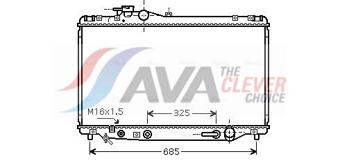 Kühler, Motorkühlung AVA QUALITY COOLING TO2345