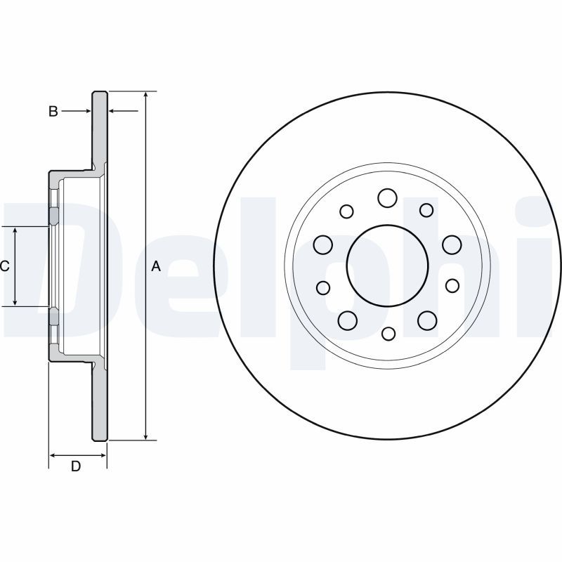 Bremsscheibe DELPHI BG4655C