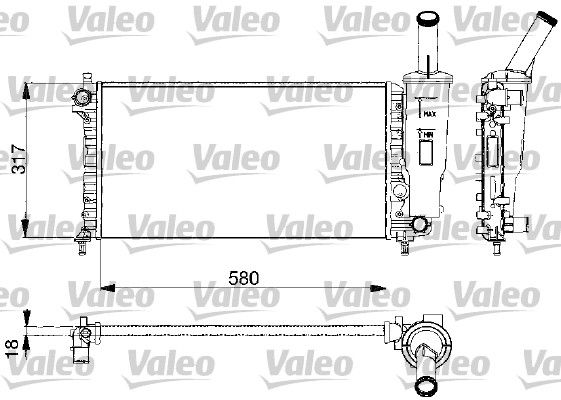 Kühler, Motorkühlung VALEO 732578