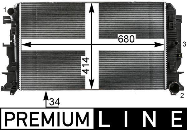 Kühler, Motorkühlung MAHLE CR61000P
