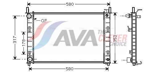 Kühler, Motorkühlung AVA QUALITY COOLING FDA2324