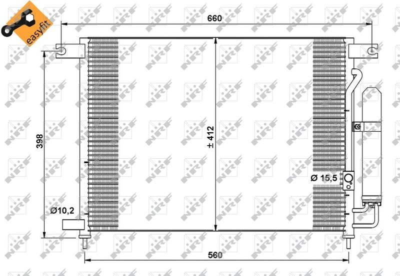 Kondensator, Klimaanlage NRF 35766