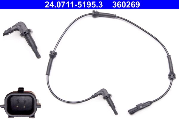 Sensor, Raddrehzahl ATE 24.0711-5195.3