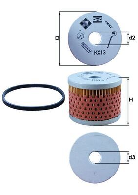 Kraftstofffilter MAHLE KX13D