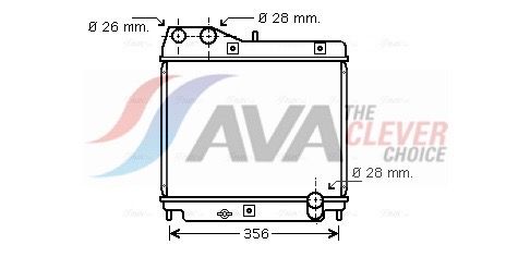 Kühler, Motorkühlung AVA QUALITY COOLING HD2178