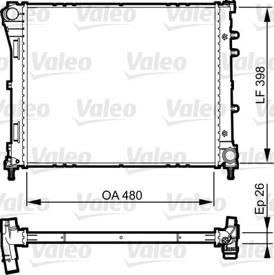 Kühler, Motorkühlung VALEO 735498