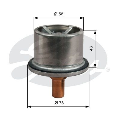 Thermostat, Kühlmittel GATES TH51287G1