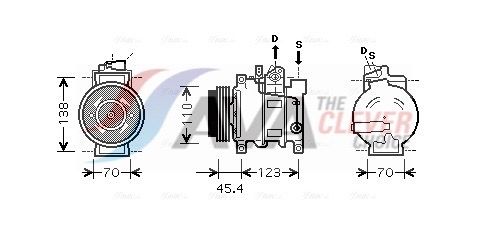 Kompressor, Klimaanlage AVA QUALITY COOLING AIAK227