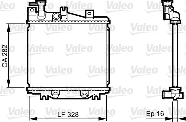 Kühler, Motorkühlung VALEO 731625