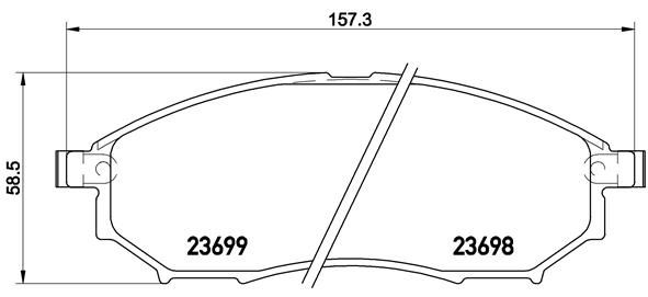 Bremsbelagsatz, Scheibenbremse BREMBO P 56 094