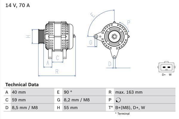 Generator BOSCH 0 986 038 390