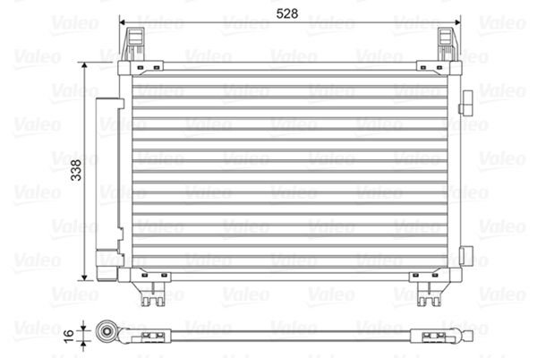 Kondensator, Klimaanlage VALEO 814449