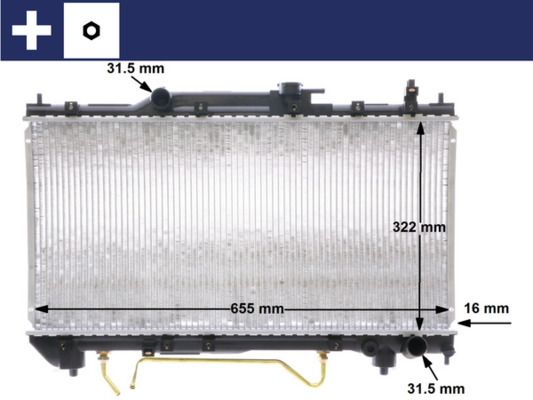 Kühler, Motorkühlung MAHLE CR1519000S