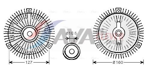Kupplung, Kühlerlüfter AVA QUALITY COOLING MSC489