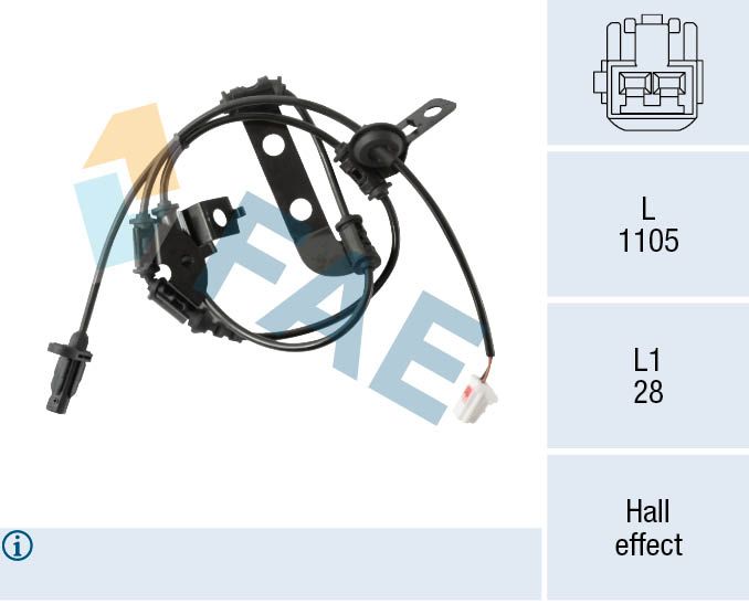 Sensor, Raddrehzahl FAE 78571