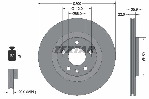 Bremsscheibe TEXTAR 92137103