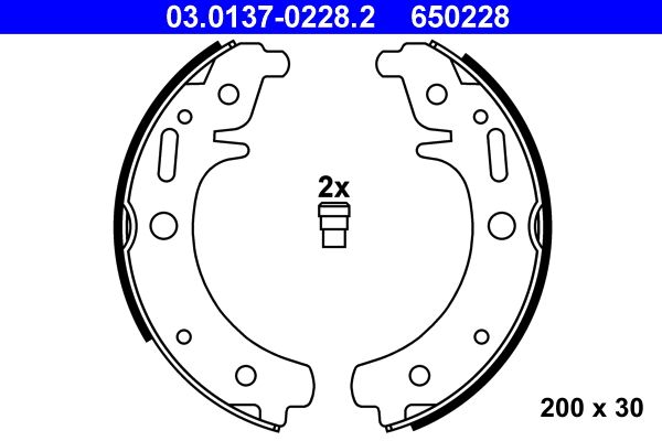 Bremsbackensatz Ate 03.0137-0228.2