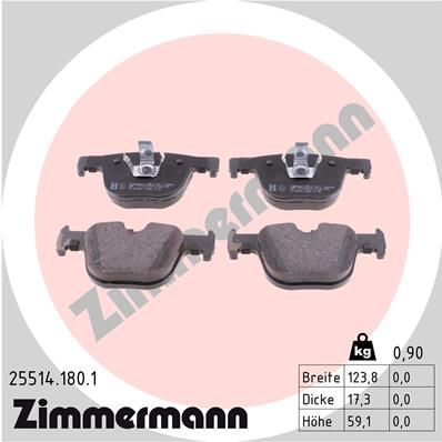 Bremsbelagsatz Bremsbeläge ZIMMERMANN 25514.180.1