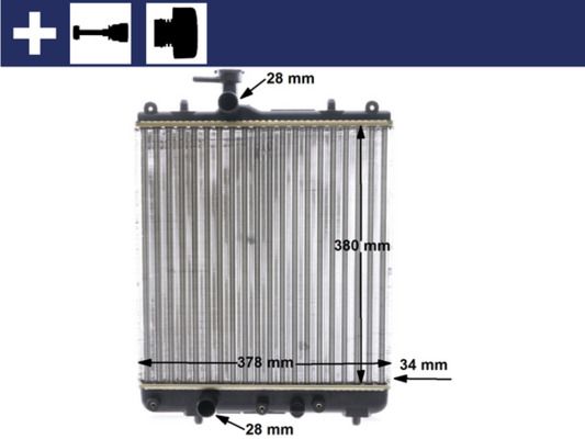 Kühler, Motorkühlung MAHLE CR1514000S