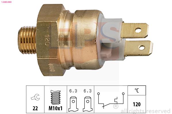 Temperaturschalter, Kühlmittelwarnlampe EPS 1.840.080