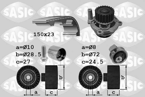 Wasserpumpe + Zahnriemensatz SASIC 3906101