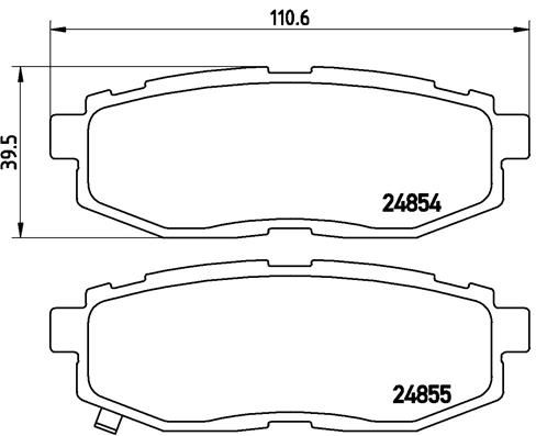 Bremsbelagsatz, Scheibenbremse BREMBO P 78 018
