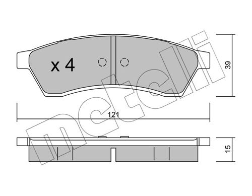 Bremsbelagsatz, Scheibenbremse METELLI 22-0510-0