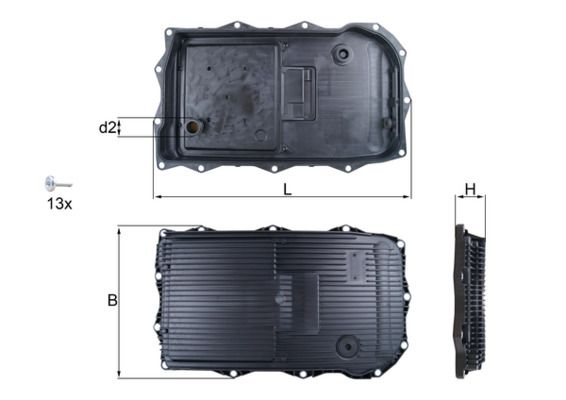 Ölwanne, Automatikgetriebe MAHLE HX184KIT