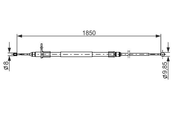 Seilzug, Feststellbremse BOSCH 1987482255