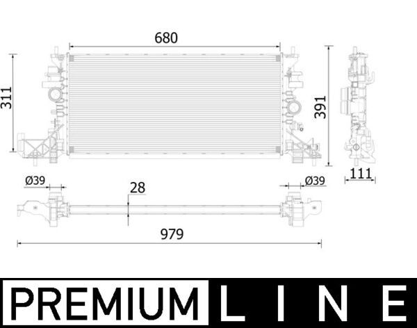 Kühler, Motorkühlung MAHLE CR2251000P