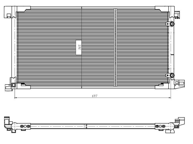 Kondensator, Klimaanlage NRF 350449