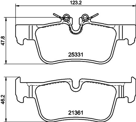 Bremsbelagsatz Bremsbeläge HELLA 8DB 355 021-681