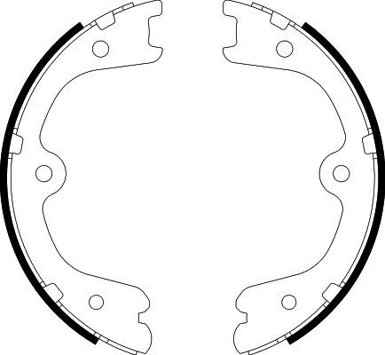 Bremsbackensatz Feststellbremse HELLA 8DA 355 050-851