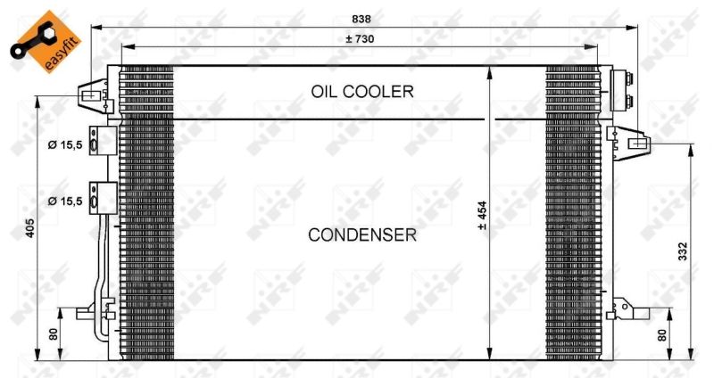 Kondensator, Klimaanlage NRF 35617