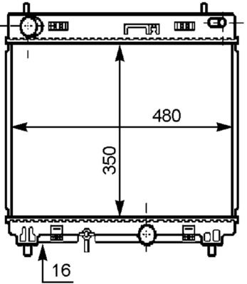 Kühler, Motorkühlung MAHLE CR1205000S