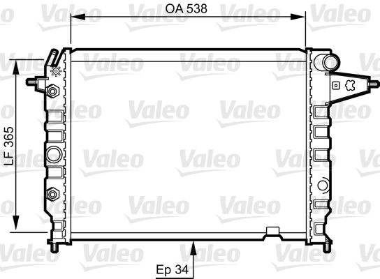 Kühler, Motorkühlung VALEO 730396
