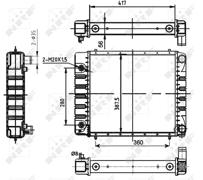 Kühler, Motorkühlung NRF 53149