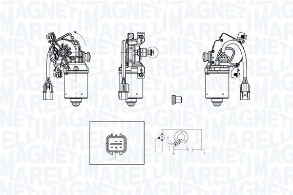 Wischermotor MAGNETI MARELLI 064379000010