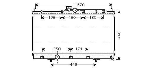 Kühler, Motorkühlung AVA QUALITY COOLING mt2199