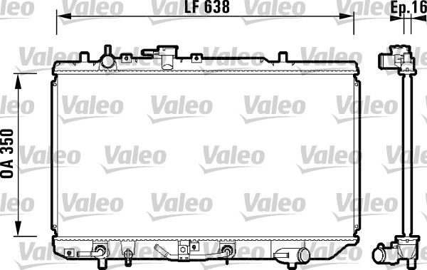 Kühler, Motorkühlung VALEO 734121