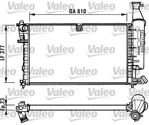 Kühler, Motorkühlung VALEO 731296