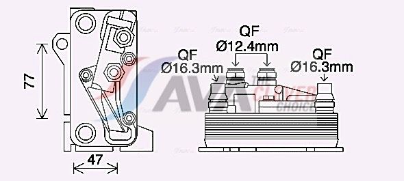 Ölkühler, Automatikgetriebe AVA QUALITY COOLING MS3714