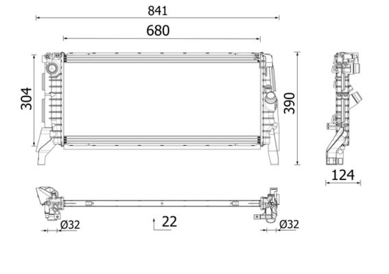 Kühler, Motorkühlung MAHLE CR2748000P