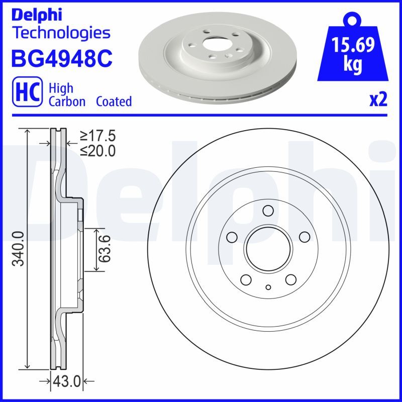 Bremsscheibe DELPHI BG4948C
