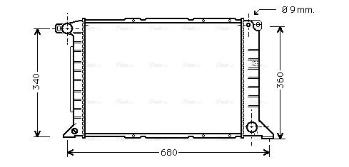 Kühler, Motorkühlung AVA QUALITY COOLING fd2261