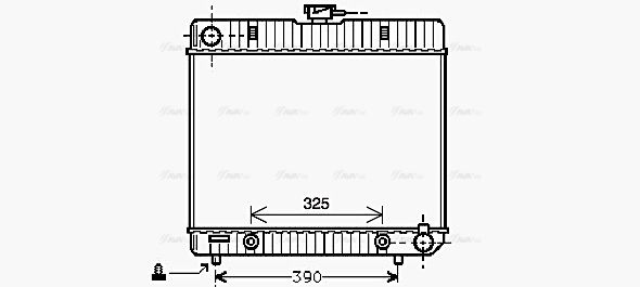 Kühler, Motorkühlung AVA QUALITY COOLING ms2043
