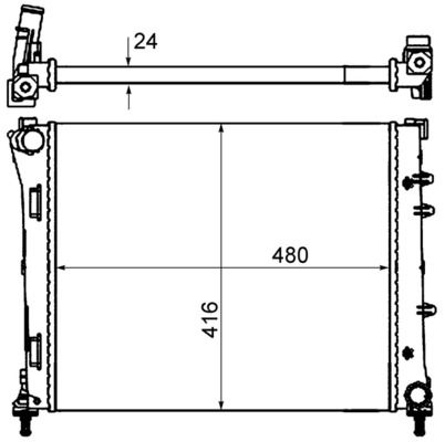 Kühler, Motorkühlung MAHLE CR2000000S