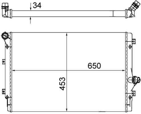 Kühler, Motorkühlung MAHLE CR1539002S