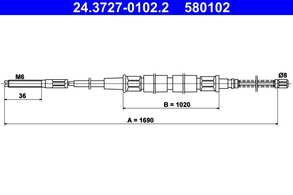 Seilzug, Feststellbremse ATE 24.3727-0102.2
